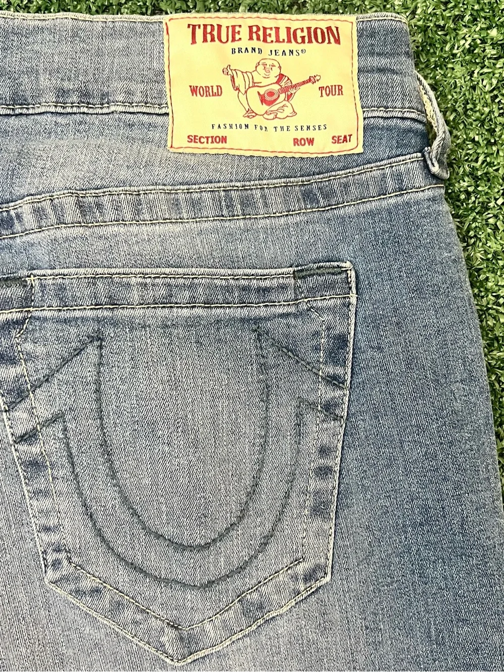 True Religion Rocco Relaxed Skinny Jeans Light Blue Men’s Size 38 X 32